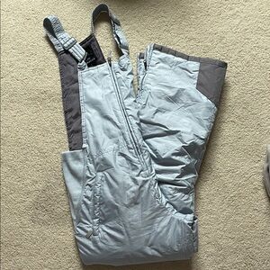 Gray and blue Snow Bib Overalls